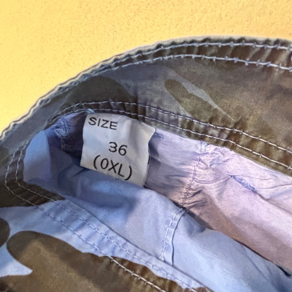 Erston Mens Blue Camo Cargo Shorts Multi Pocket Utility Streetwear NWT - Picture 11 of 14